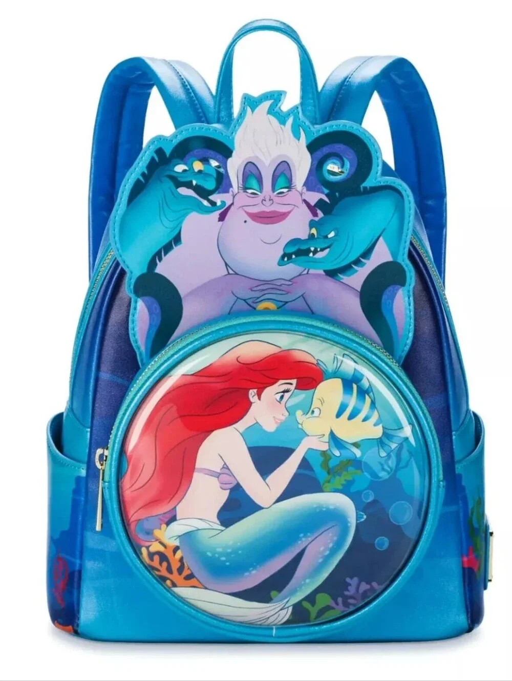Loungefly Disney Parks Little Mermaid 35th Glow-in-the-Dark Ursula Mini Backpack
